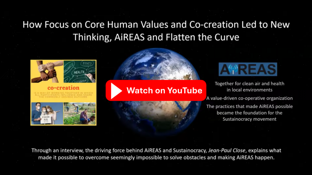 How Focus on Core Human Values and Co-creation Led to New Thinking, AiREAS and Flatten the Curve