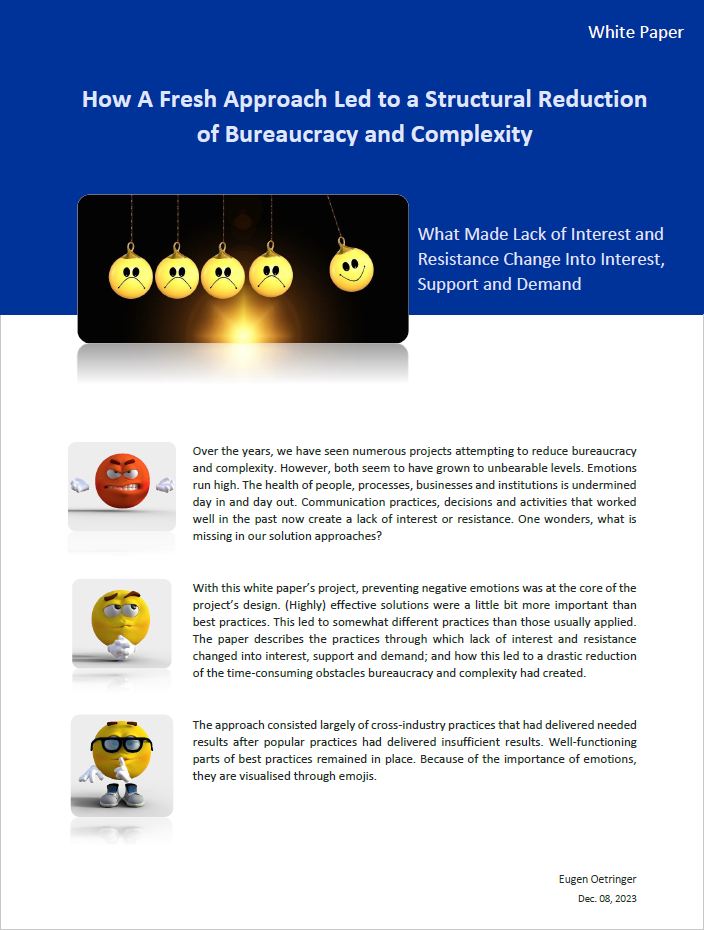 White Paper: How A Fresh Approach Led to a Structural Reduction of Bureaucracy and Complexity
