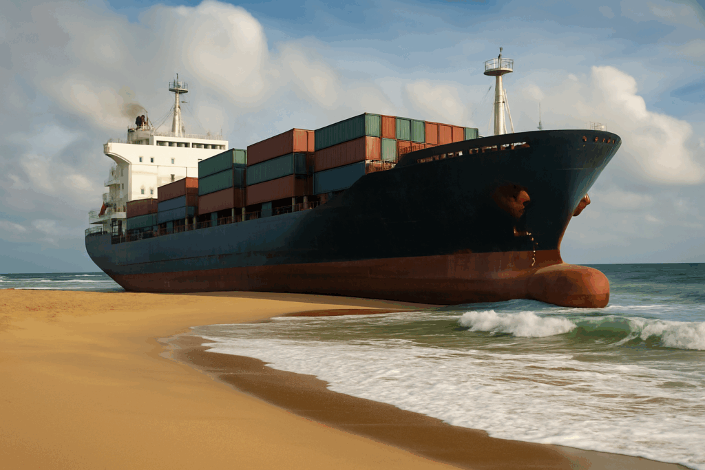 Ship stuck