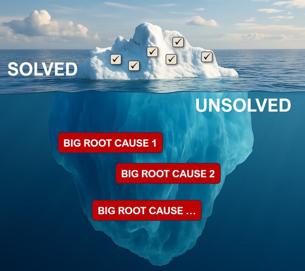 Iceberg and Root Causes